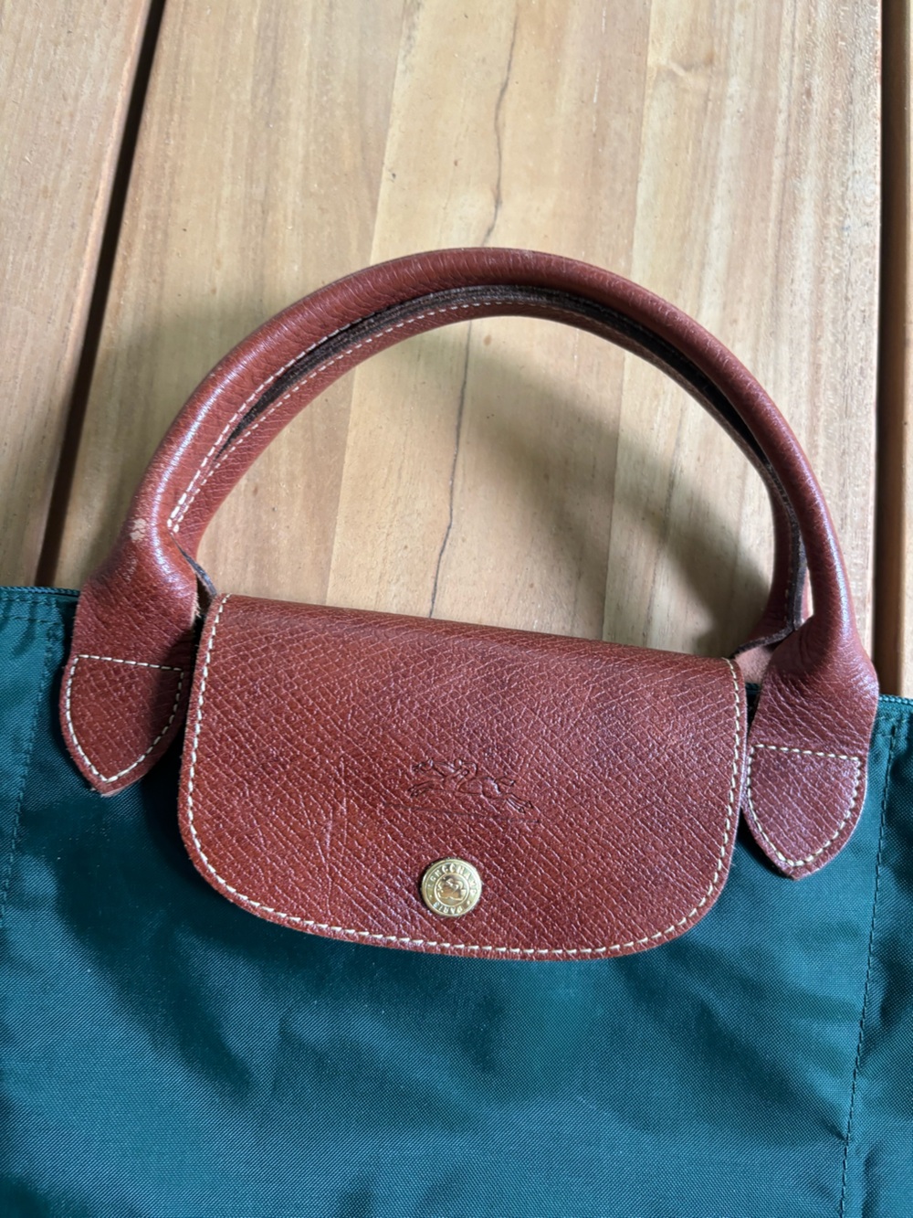 LONGCHAMP Large Le Pliage Original Travel Bag Green - Picture 5 of 12